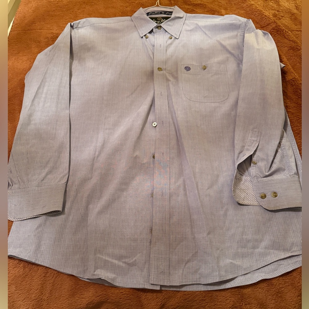Wrangler Men's Lavender Plaid Casual Button Down Shirt George Strait Collection